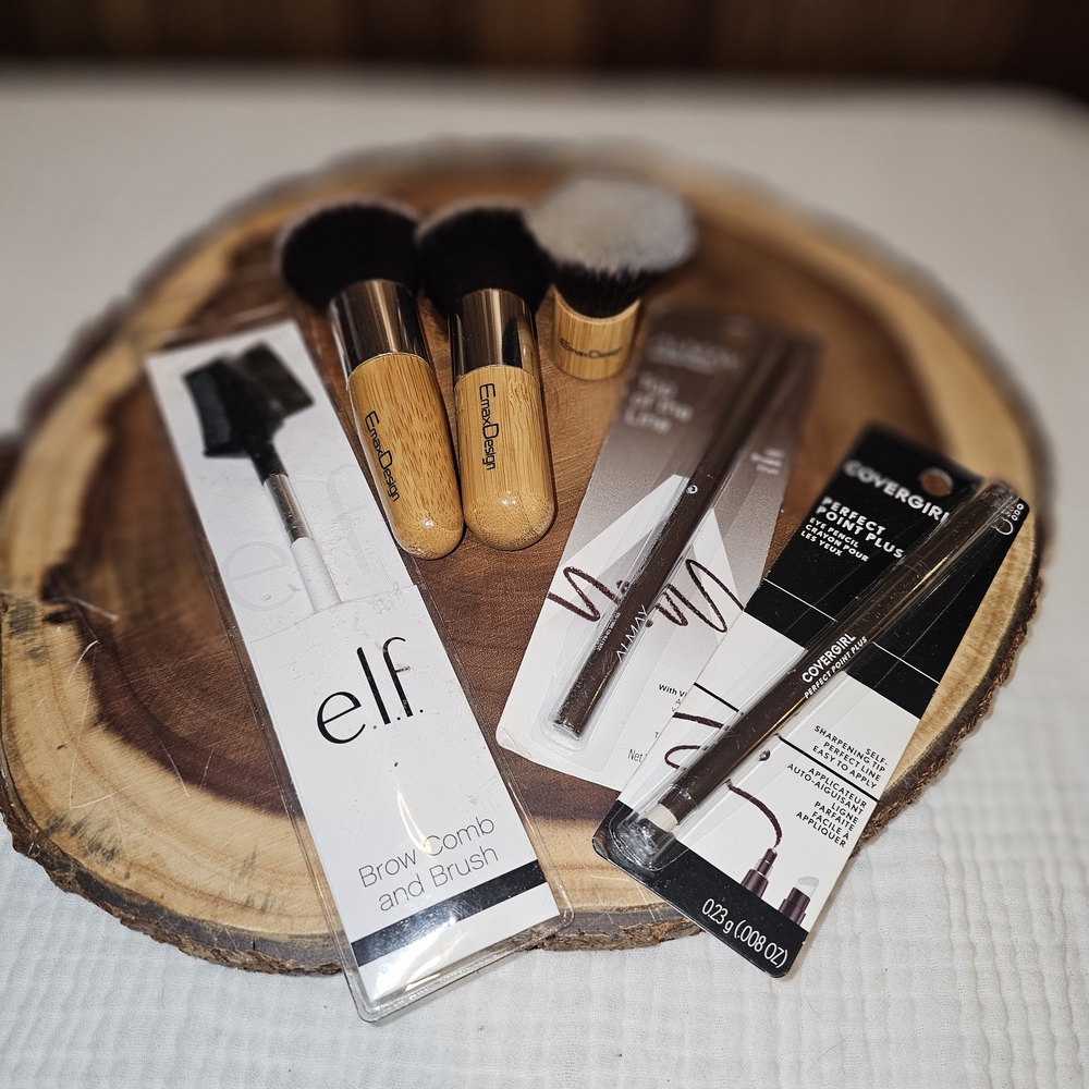 ELF Brow Comb and Brush with EcoTools Set And 2 Eyeliners